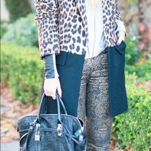 New-7 for All Mankind leopard skinny jean pant 25